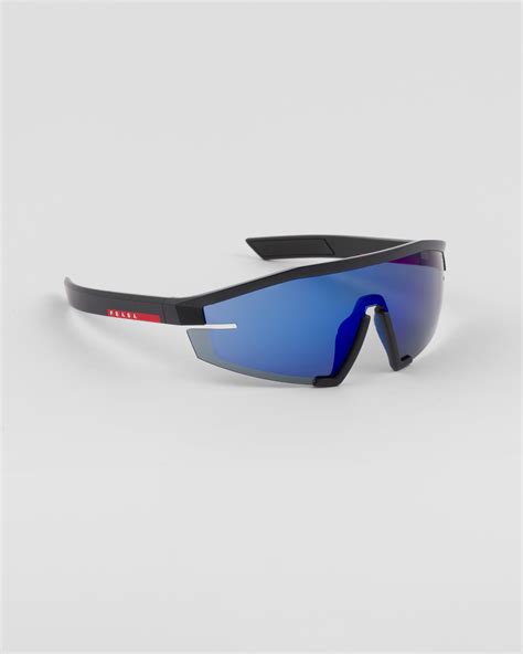 Sea Blue Lenses Prada Linea Rossa Impavid Sunglasses 